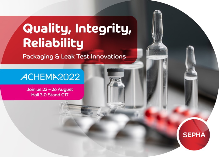 Sepha highlights Packaging and Leak Test Innovations at Achema 2022
