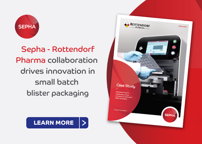 Sepha collaborates with Rottendorf Pharma to develop 21 CFR Part 11-compliant blister packaging machine